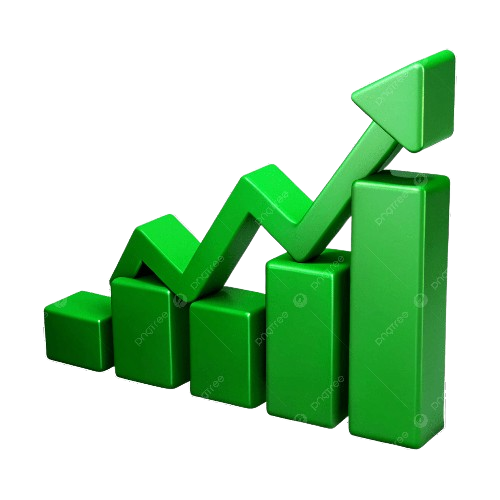 pngtree 3d illustration of green statistics graph increasing png image 17462570 removebg preview